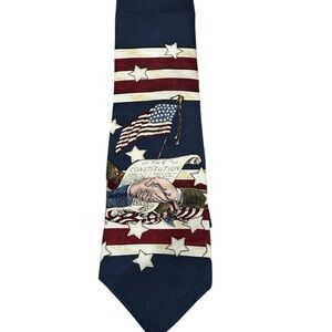 Patriotic American Flag Constitution SilkTie Tango by Max Raab Men’s USA History